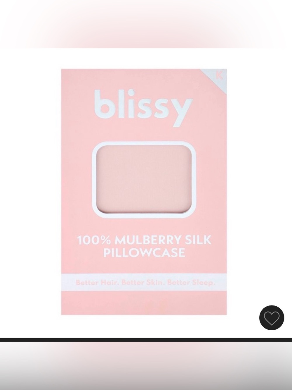 Blissy 100% Mulberry Silk Pillowcase